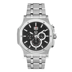 CHRIST VERRA CV 12202G-11 BLK Silver Dial Black Stainless Steel