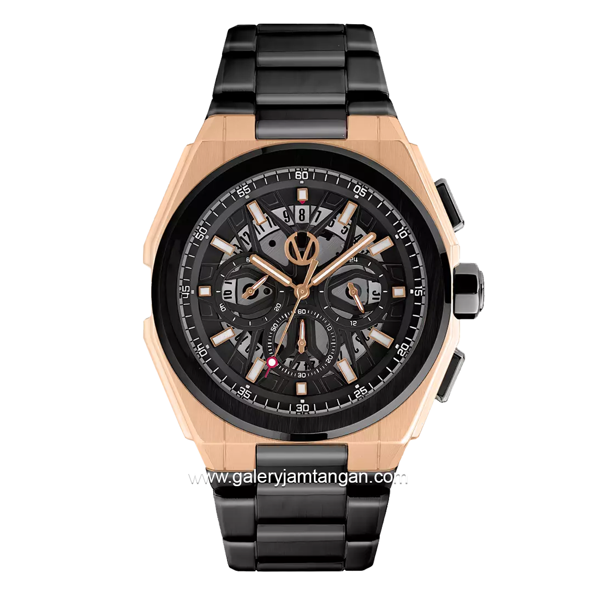 CHRIST VERRA AETERNUS CV 12251G-18 BLK Men's Watches Black Gold Stainless Steel