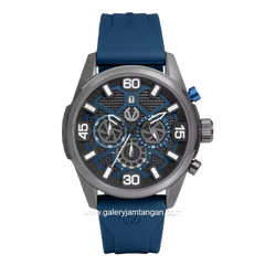 CHRIST VERRA CV 12254G-36B BLK/BLU Men's Watches Blue Black Rubber Strap