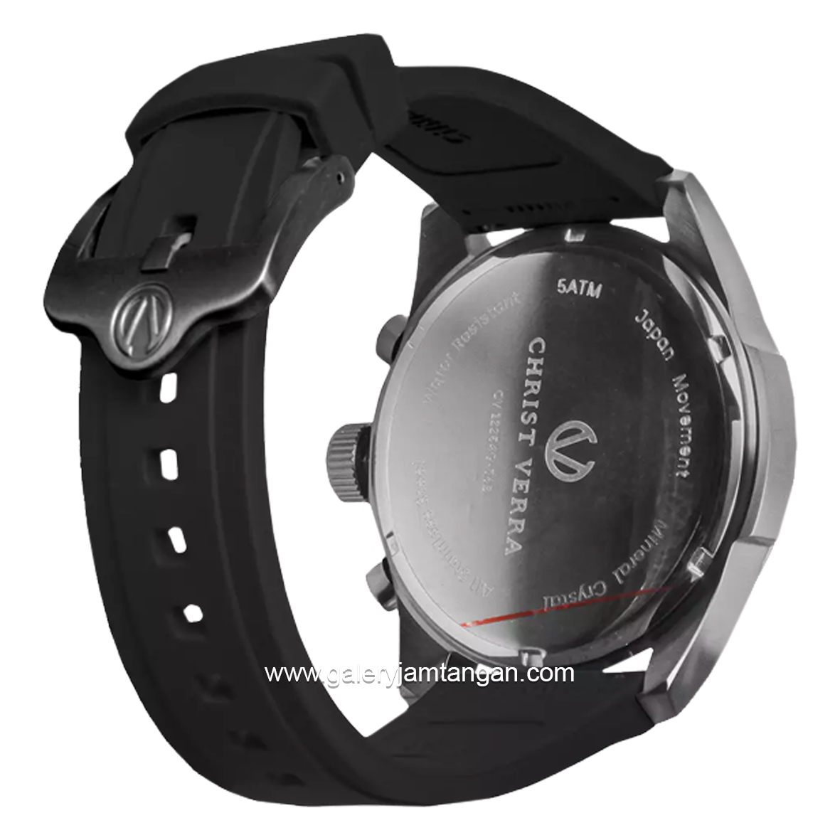 CHRIST VERRA CV 12254G-36 BLK Men's Watches Black Rubber Strap