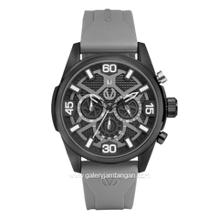 CHRIST VERRA CV 12254G-36 BLK/GRY Men's Watches Grey Black Rubber Strap