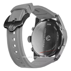 CHRIST VERRA CV 12254G-36 BLK/GRY Men's Watches Grey Black Rubber Strap