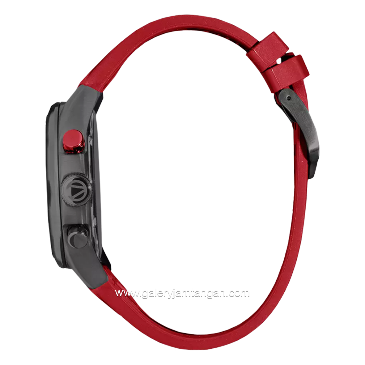 CHRIST VERRA CV 12254G-36 BLK/RED Men's Watches Red Black Rubber Strap