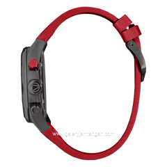 CHRIST VERRA CV 12254G-36 BLK/RED Men's Watches Red Black Rubber Strap