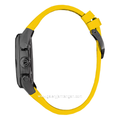CHRIST VERRA CV 12254G-36 BLK/YLW Men's Watches Yellow Black Rubber Strap