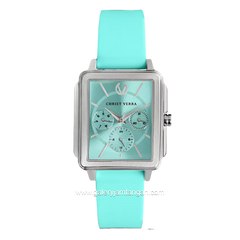 CHRIST VERRA LITE CV 12260L-31 TEAL Women's Watches Teal Silver Rubber Strap