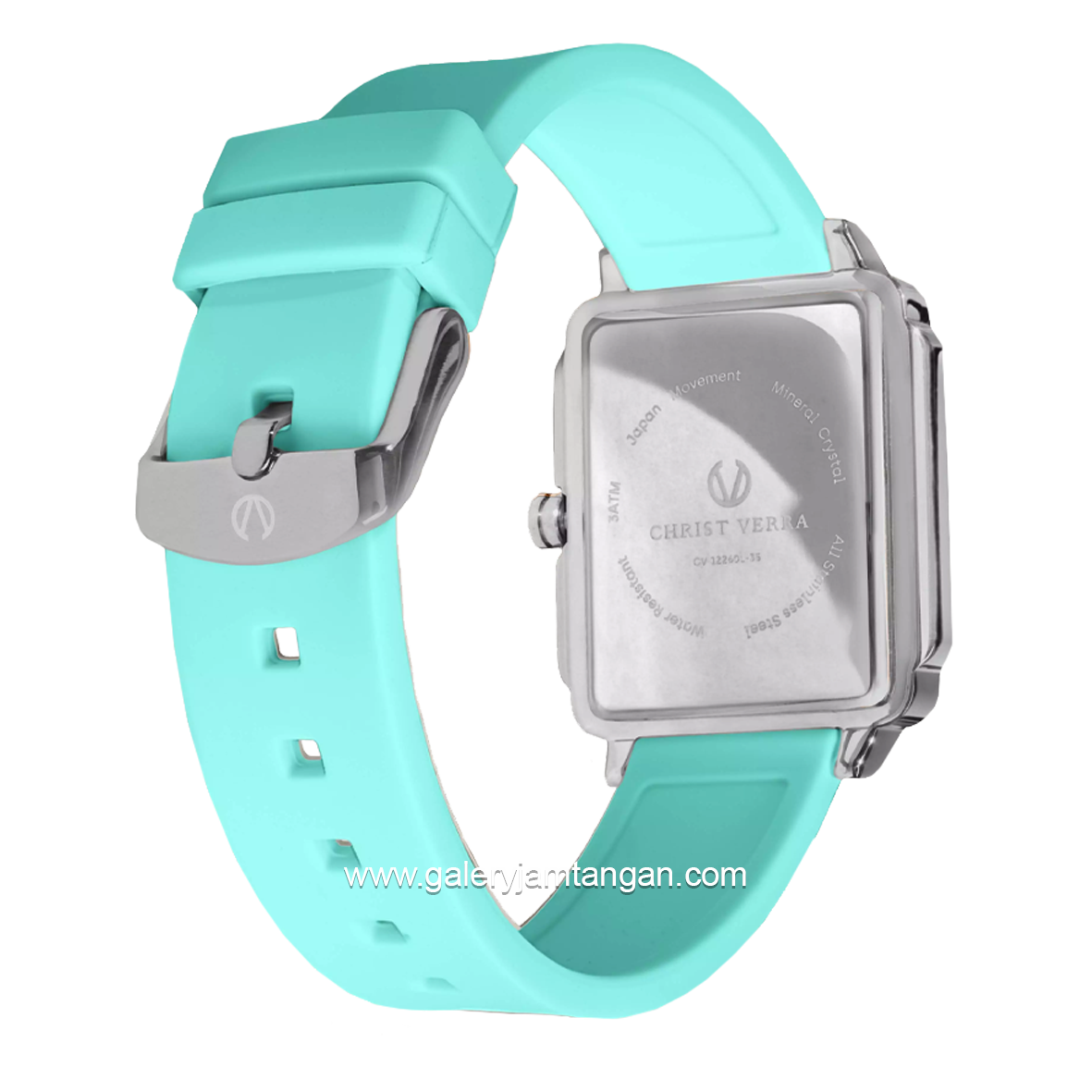 CHRIST VERRA LITE CV 12260L-31 TEAL Women's Watches Teal Silver Rubber Strap