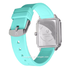 CHRIST VERRA LITE CV 12260L-31 TEAL Women's Watches Teal Silver Rubber Strap