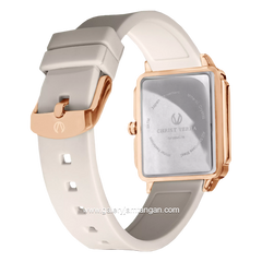 CHRIST VERRA LITE CV 12260L-35 BEIGE Women Watches Beige Rosegold Rubber Strap