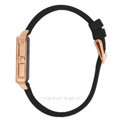 CHRIST VERRA LITE CV 12260L-35 BLK Women Watches Black Rosegold Rubber Strap
