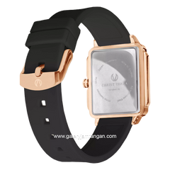 CHRIST VERRA LITE CV 12260L-35 BLK Women Watches Black Rosegold Rubber Strap