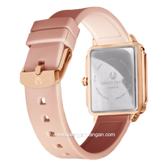 CHRIST VERRA LITE CV 12260L-35 PEACH Women Watches Peach Rosegold Rubber Strap