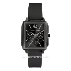 CHRIST VERRA LITE CV 12260L-36 BLK Women Watches Full Black Rubber Strap