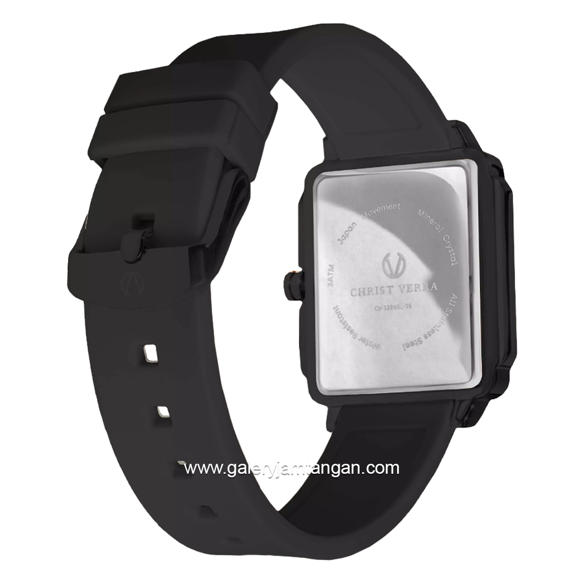 CHRIST VERRA LITE CV 12260L-36 BLK Women Watches Full Black Rubber Strap