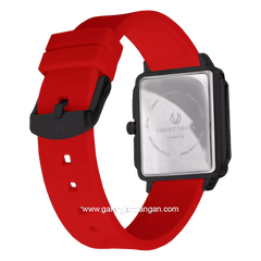 CHRIST VERRA LITE CV 12260L-36 BLK/RED Women Watches Red Black Rubber Strap