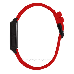 CHRIST VERRA LITE CV 12260L-36 BLK/RED Women Watches Red Black Rubber Strap
