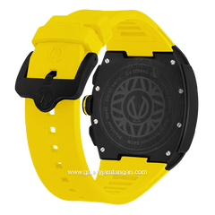 CHRIST VERRA Neo Drive CV 12349G-36 BLK/YLW Yellow Black Rubber Strap
