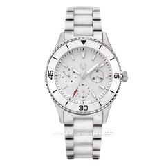 CHRIST VERRA CV 12351L-51 WHT Combination Silver White Stainless Steel Ceramic Strap