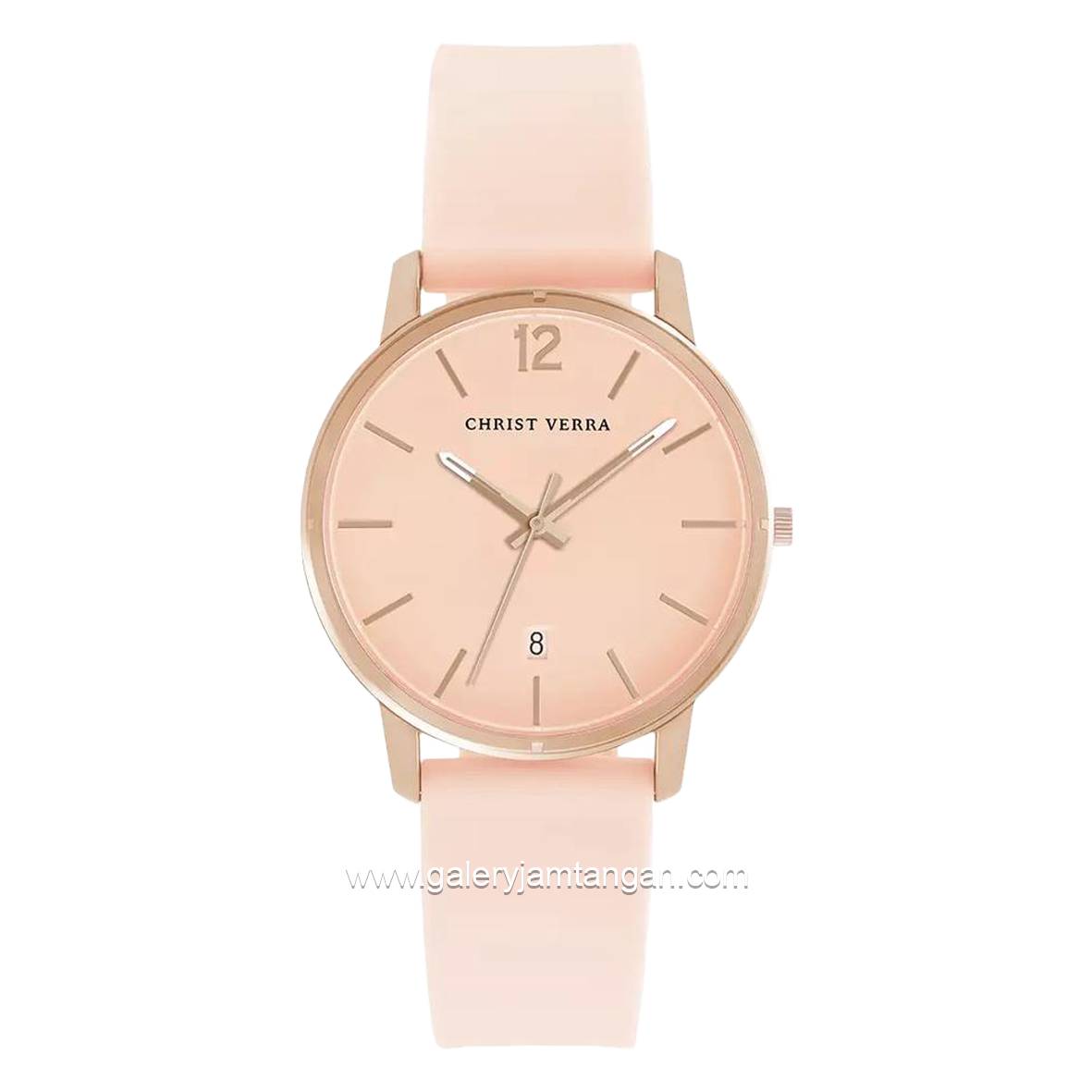 CHRIST VERRA CV 12425L-35 PEACH Peach Rosegold Silicone Strap