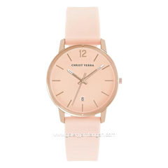 CHRIST VERRA CV 12425L-35 PEACH Peach Rosegold Silicone Strap