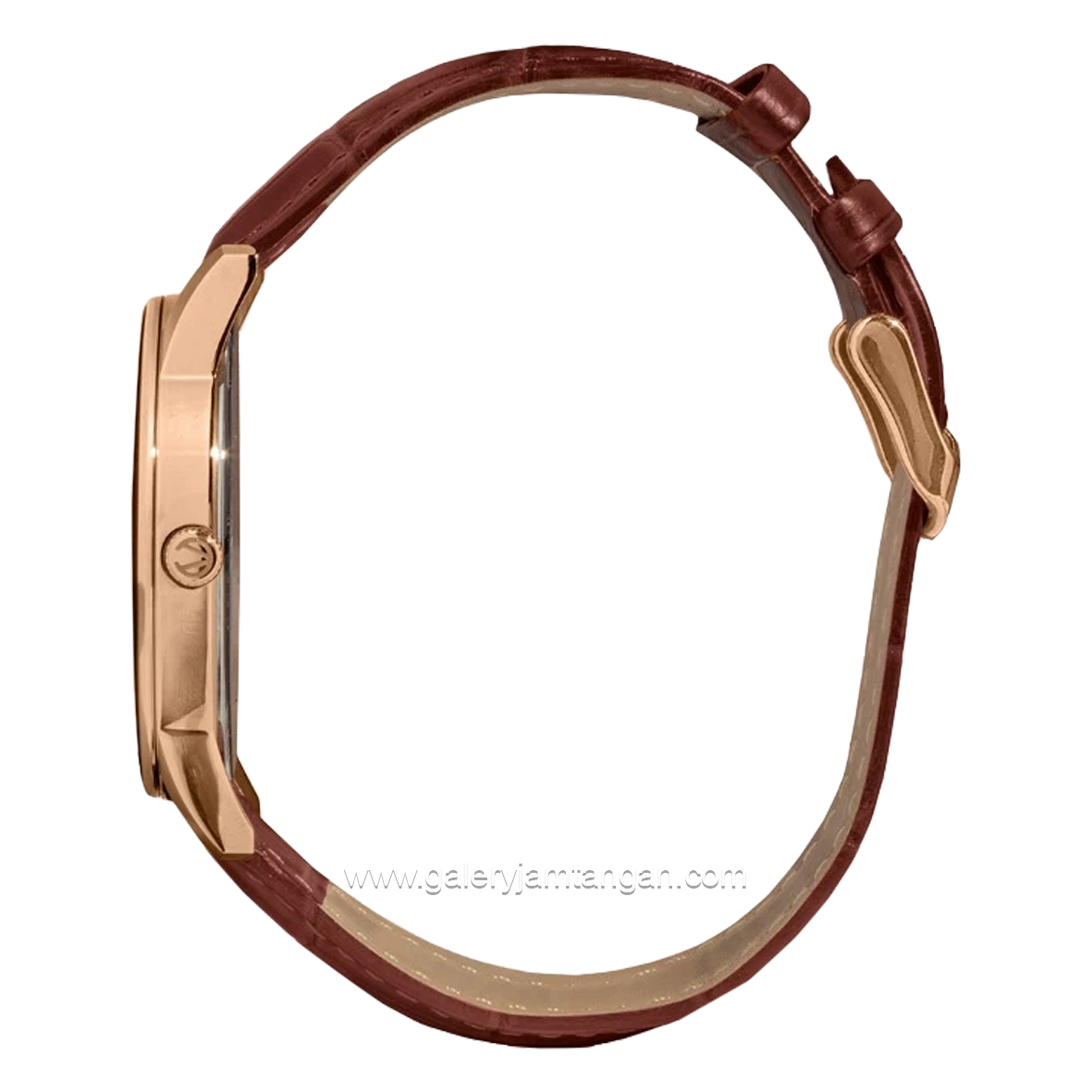 CHRIST VERRA CLASSIC MEMOIR CV 12452G-25 SLV & CV 12452L-25 SLV Couple Brown Rosegold Leather Strap