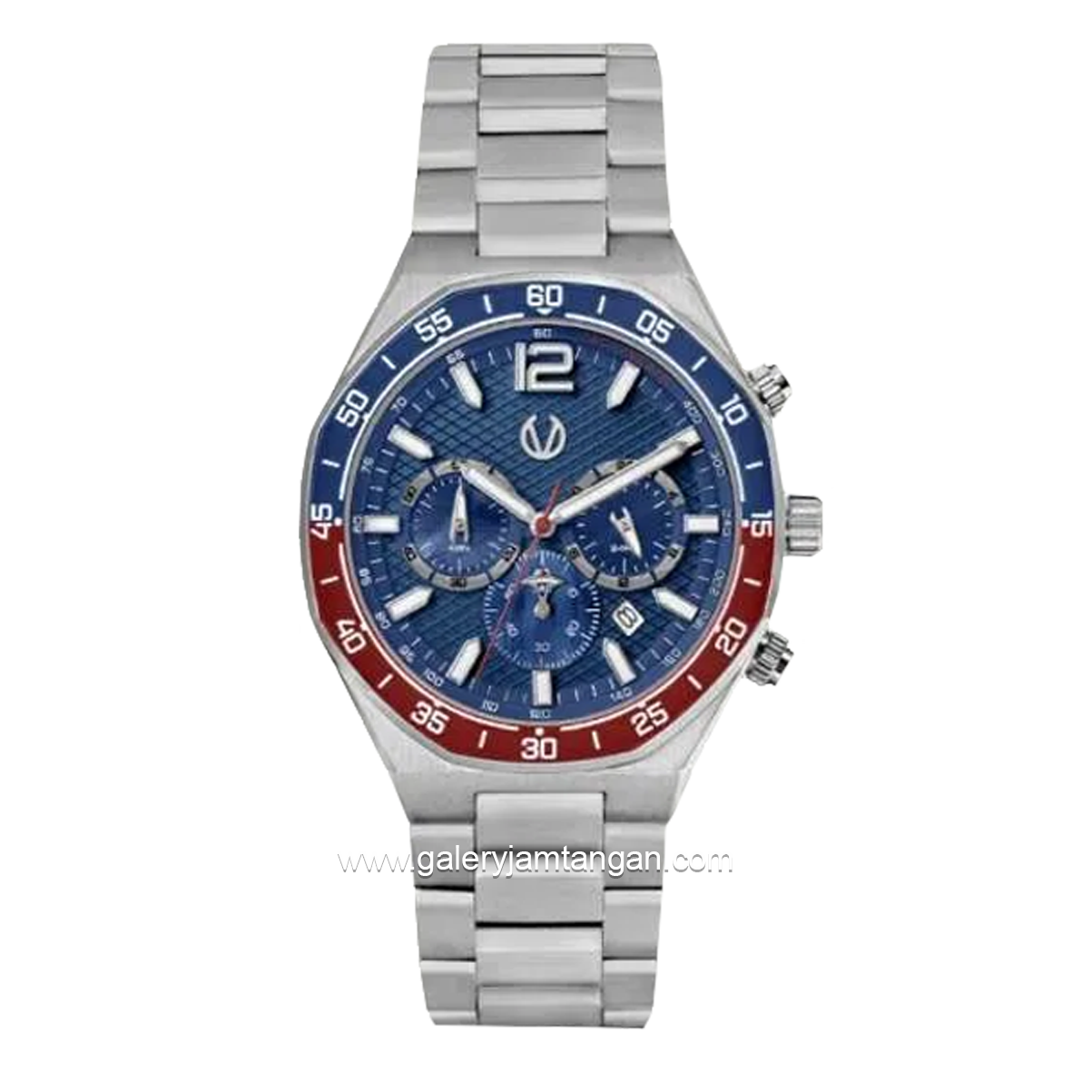 CHRIST VERRA TWO-TONE CV 146201G-11 BLU Silver Dial Blue Stainless Steel