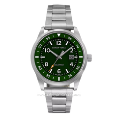 CHRIST VERRA Solar Tech CV 215483G-11 GRN Silver Stainless Steel Free Strap Canvas