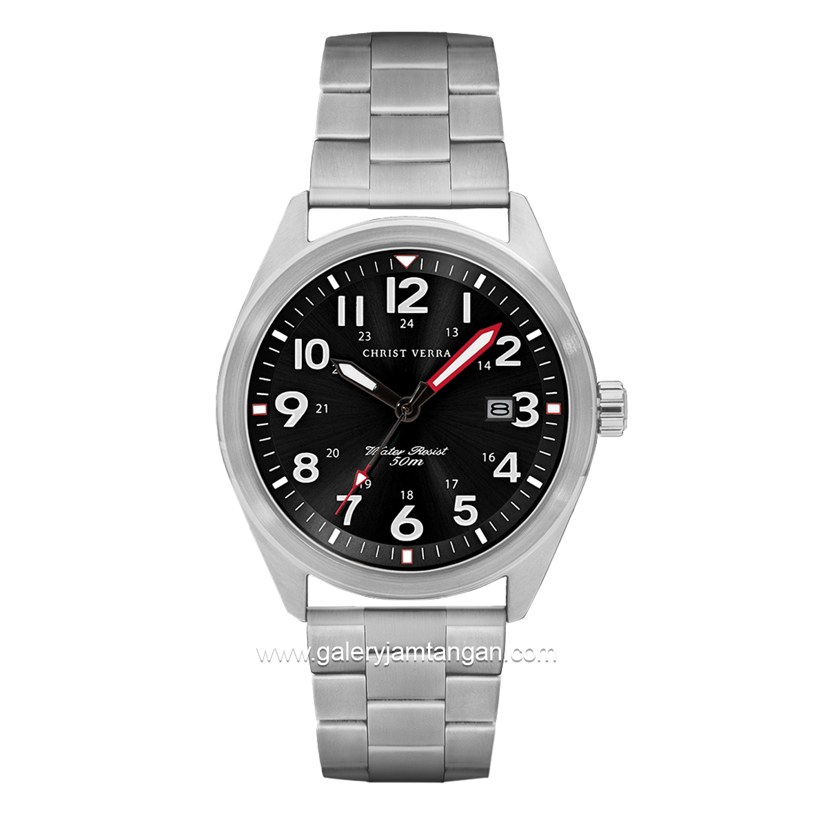 CHRIST VERRA CV 232058G-11 BLK Silver Dial Black Stainless Steel