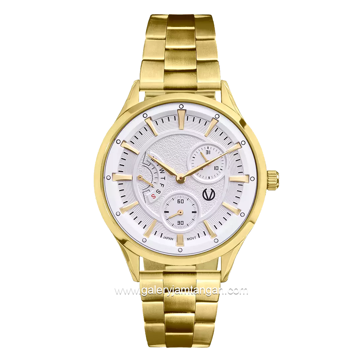 CHRIST VERRA Women's Watches CV 252459L-12 WHT Gold Dial White Stainless Steel