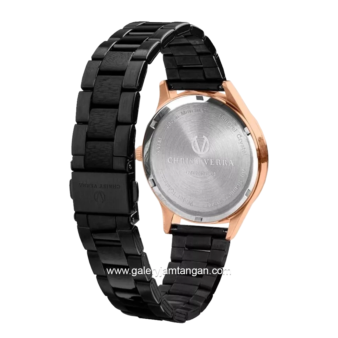 CHRIST VERRA CV 252459L-15 BLK Black Rosegold Stainless Steel
