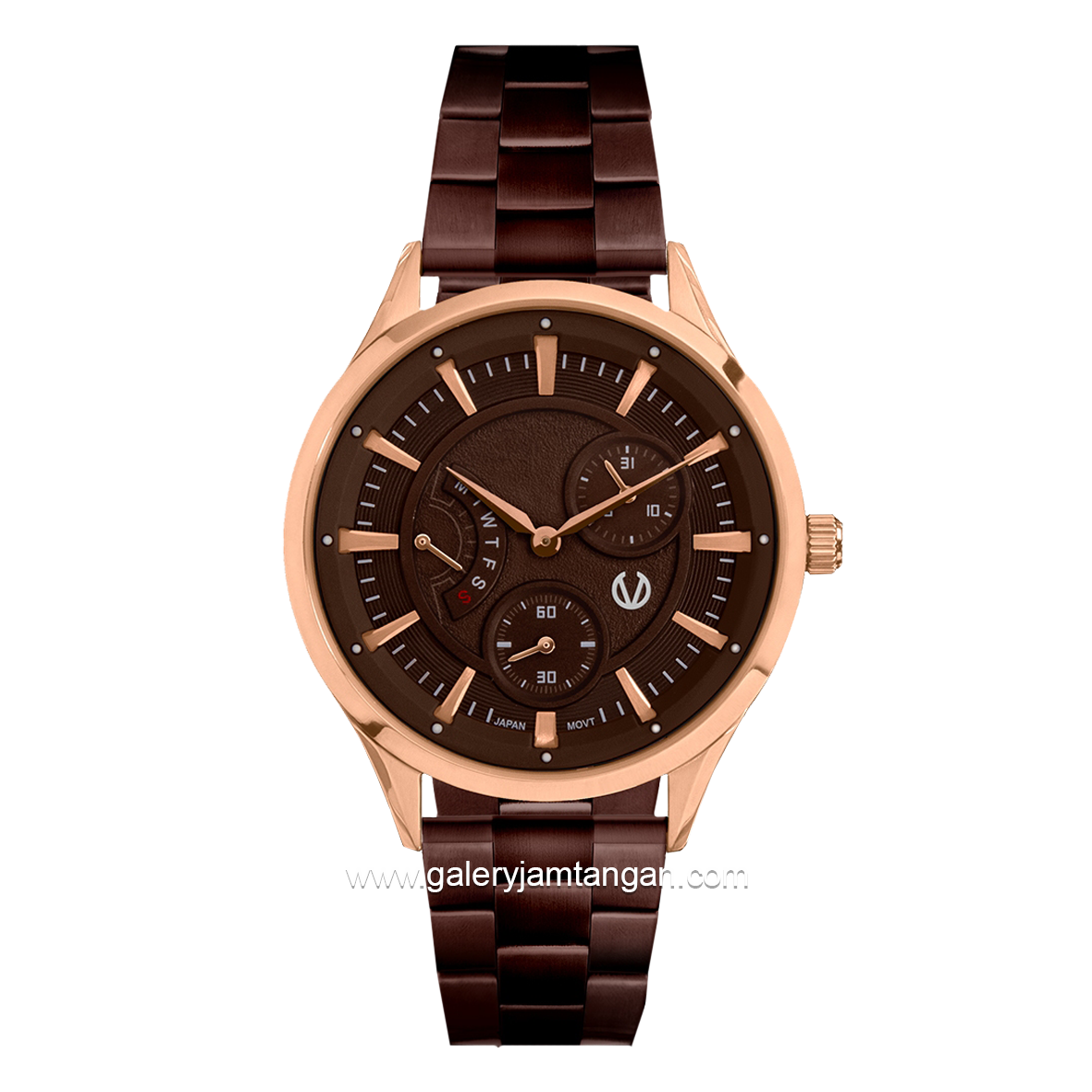 CHRIST VERRA CV 252459L-15 BRN Women's Watch Brown Rosegold Stainless Steel