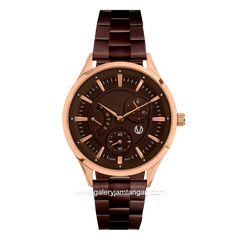 CHRIST VERRA CV 252459L-15 BRN Women's Watch Brown Rosegold Stainless Steel