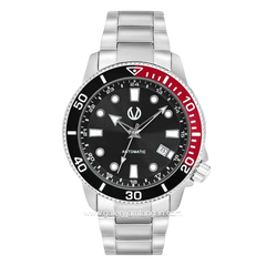 CHRIST VERRA CV 320226G-11 BLK/RED Silver Dial Black Red Stainless Steel