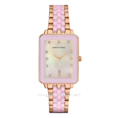 CHRIST VERRA CV 511923L-511 WHT/MOP Women's Watches Pink Rosegold Stainless Steel