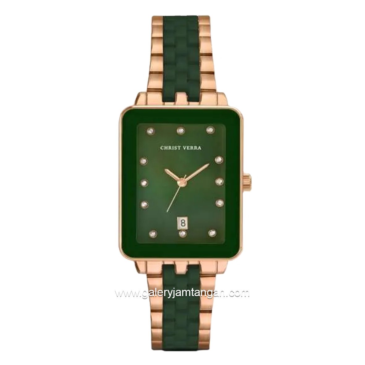 CHRIST VERRA CV 511923L-514 GRN/MOP Women's Watches Green Rosegold Stainless Steel