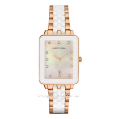 CHRIST VERRA CV 511923L-55 WHT/MOP Women's Watches White Rosegold Stainless Steel