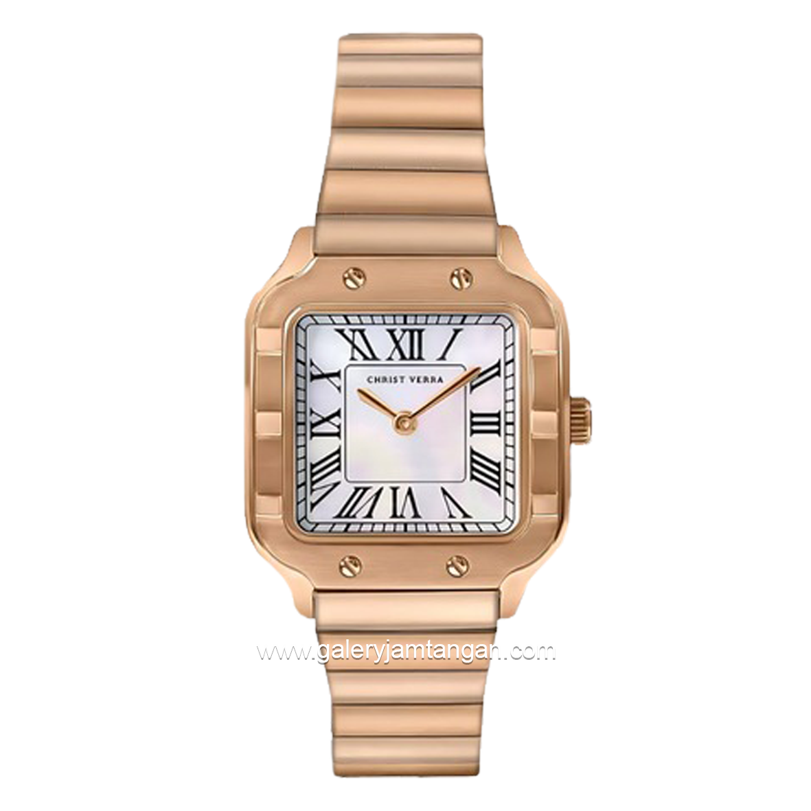CHRIST VERRA CV 514723L-15 WHT/MOP Rosegold Dial White Stainless Steel