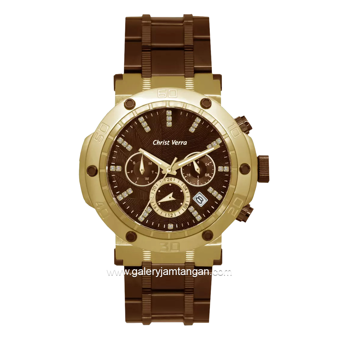CHRIST VERRA CV 52283G-19 BRN Brown Gold Stainless Steel