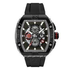 CHRIST VERRA CV 53606G-30 BLK Black List Grey Rubber Strap
