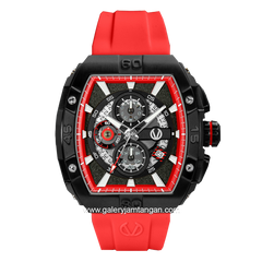 CHRIST VERRA CV 53606G-36 BLK/RED Red Black Rubber Strap