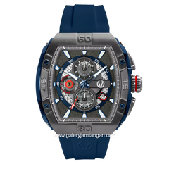 CHRIST VERRA CV 53606G-3C GUN/BLU Blue List Grey Rubber Strap