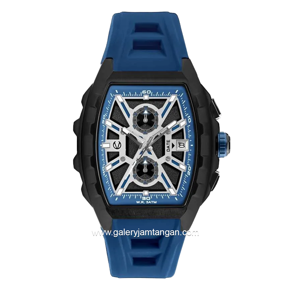 CHRIST VERRA SPIDERSYNC LIMITED EDITION CV 63034G-36 BLK/BLU Blue Black Rubber Strap