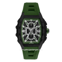 CHRIST VERRA SPIDERSYNC LIMITED EDITION CV 63034G-36 BLK/GRN Green Black Rubber Strap