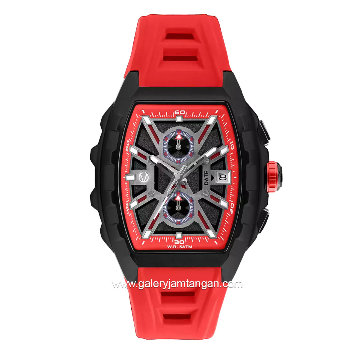 CHRIST VERRA SPIDERSYNC LIMITED EDITION CV 63034G-36 BLK/RED Red Black Rubber Strap