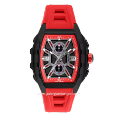 CHRIST VERRA SPIDERSYNC LIMITED EDITION CV 63034G-36 BLK/RED Red Black Rubber Strap
