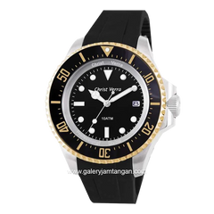 CHRIST VERRA CV 71637G-33 BLK Black Gold Rubber Strap