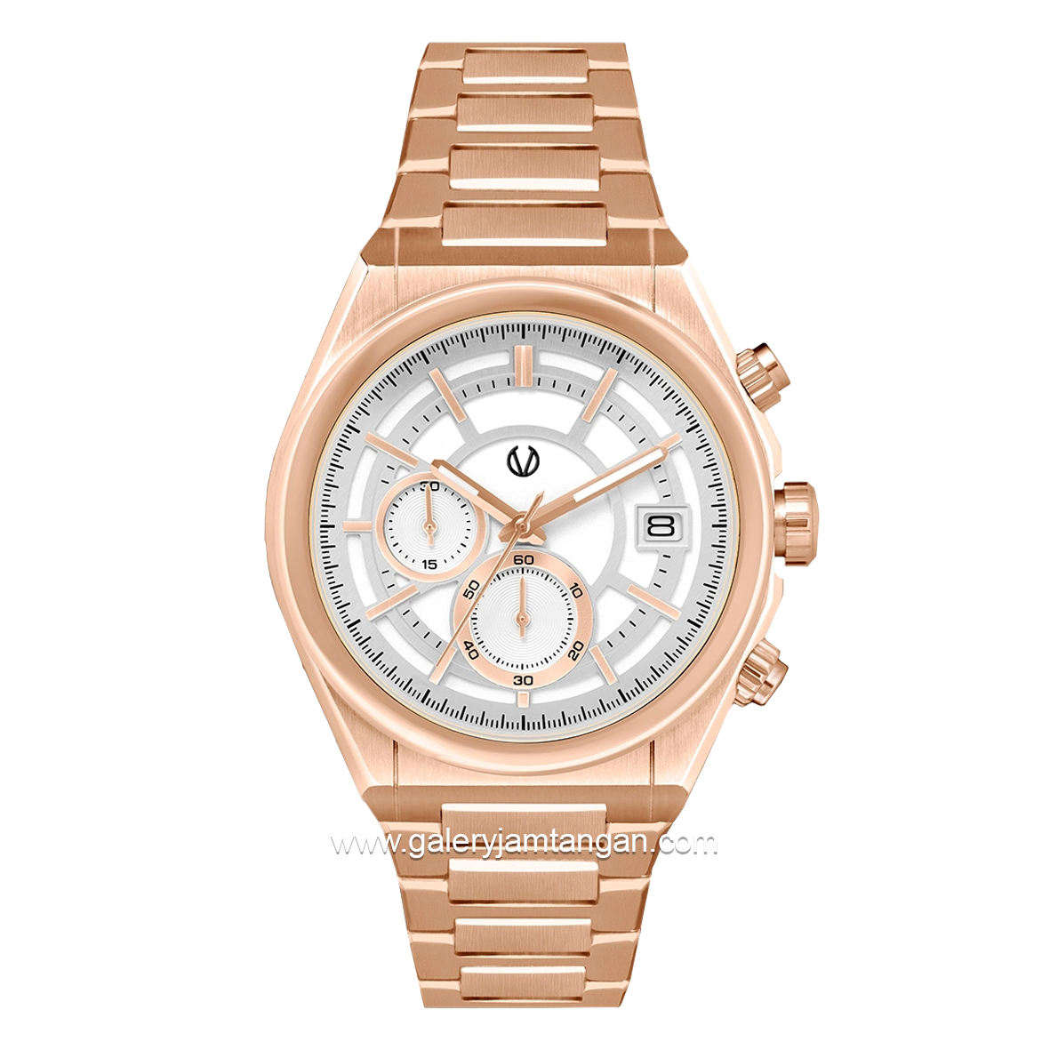 CHRIST VERRA CV 917806G-15 SLV Rosegold Dial White Stainless Steel