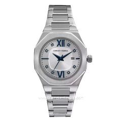 CHRIST VERRA CV 917874L-11 SLV Silver Dial White Stainless Steel