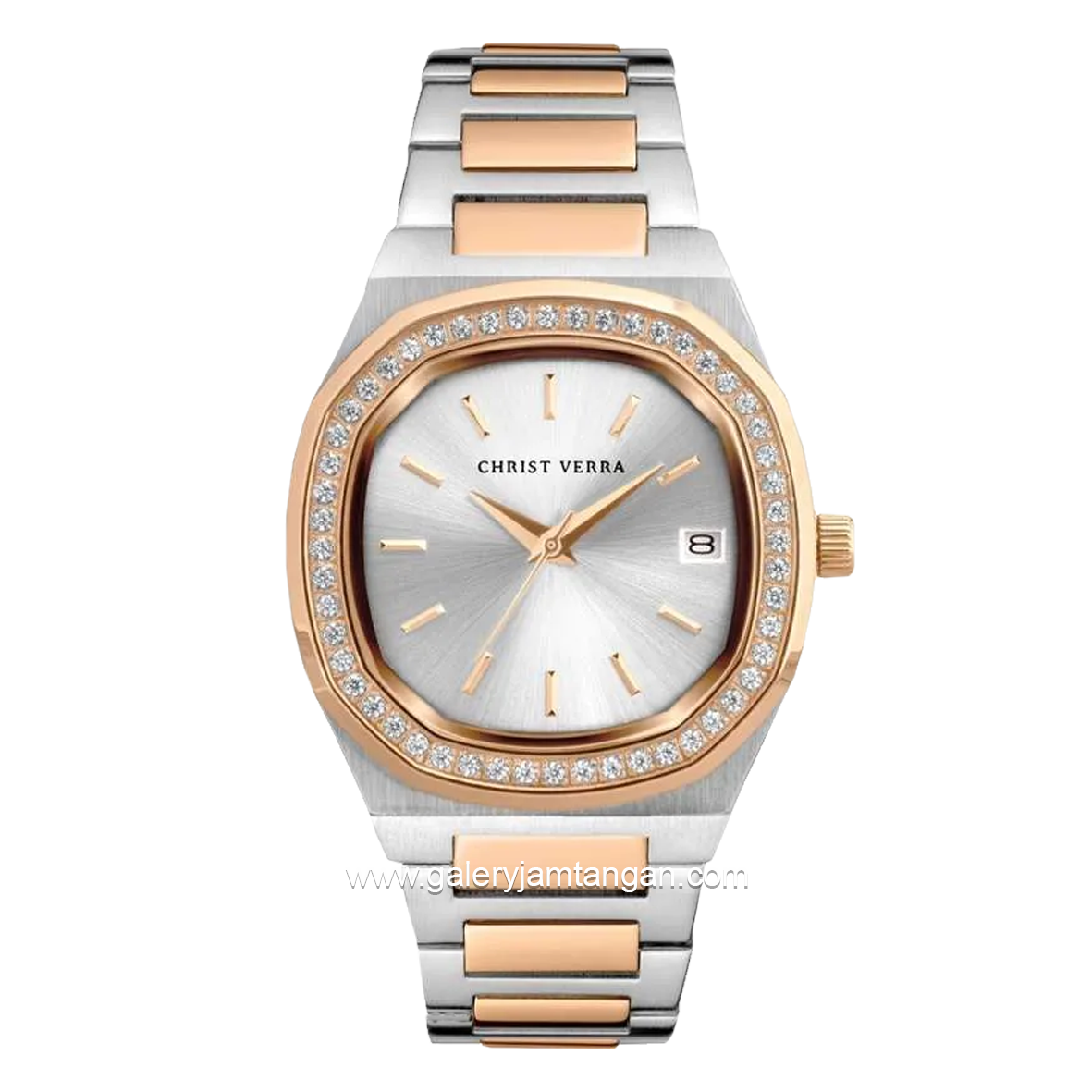 CHRIST VERRA CV 919566L-14 SLV Silver Rosegold Stainless Steel