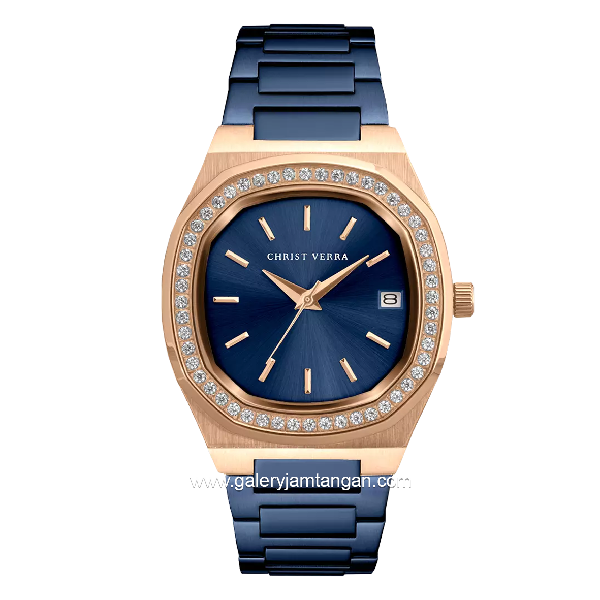 CHRIST VERRA CV 919566L-1J BLU Navy Rosegold Stainless Steel